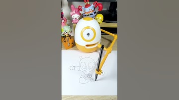 Deadpool| WEDRAW Eggy Learning Robot🤖 | Teach Step by Step 👣| Fun Drawing#shorts #drawing #deadpool