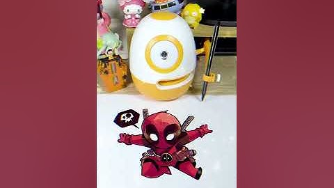 Deadpool| WEDRAW Eggy Learning Robot🤖 | Teach Step by Step 👣| Fun Drawing#shorts #drawing #deadpool