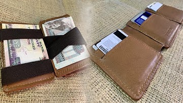 How I turned a leather scrap into a Magic wallet | FREE PATTERN