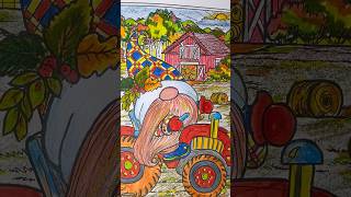 Gnome Farmer 🧑‍🌾 Fall 🍂 Art Relax Enjoy ❤️ Do what YOU LOVE 🎨 Coloring Book for Adults