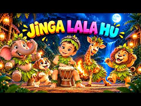 Jinga Lala Hu Hu Nana Kaka Dada Pu Pu | Jinga Lala Pu | Funny Kids Dance Rhymes | Riya Rhymes