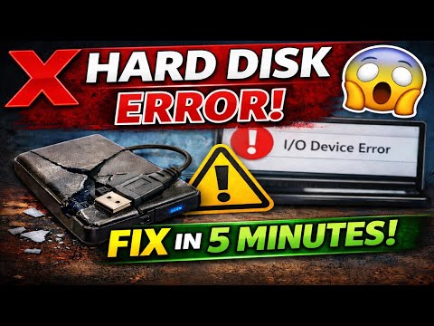 How to Fix External Hard Disk I/O Device Error (Step-by-Step)