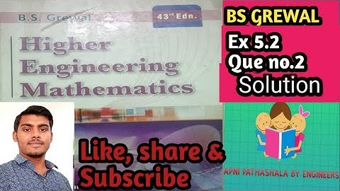 Bs grewal solution problem Ex 5.2 ,que no 2.