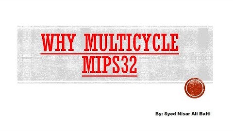 Multicycle Design 01: Why Multicycle?