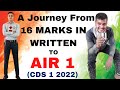 Cds 1 2022 air 1 tushar  ssb  failures  life lessons  a good human