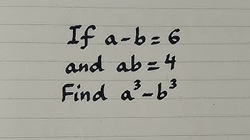 If a-b=6 and ab=4 then find the value of a³-b³? || Algebraic Identity ||(a-b)³=a³-b³-3ab(a-b)