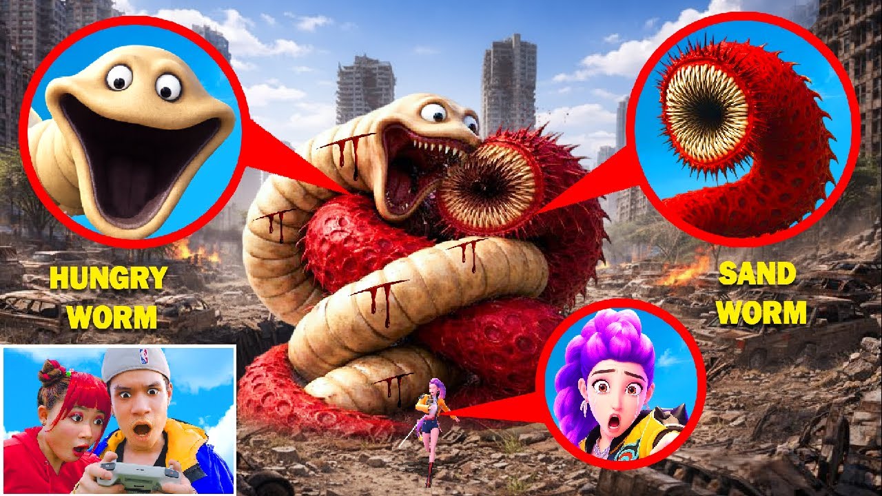 Mi DRON Captó HUNGRY WORM escapaba de SLIDE EATER Vs SANDWORM (Nunca llames a RUMI)