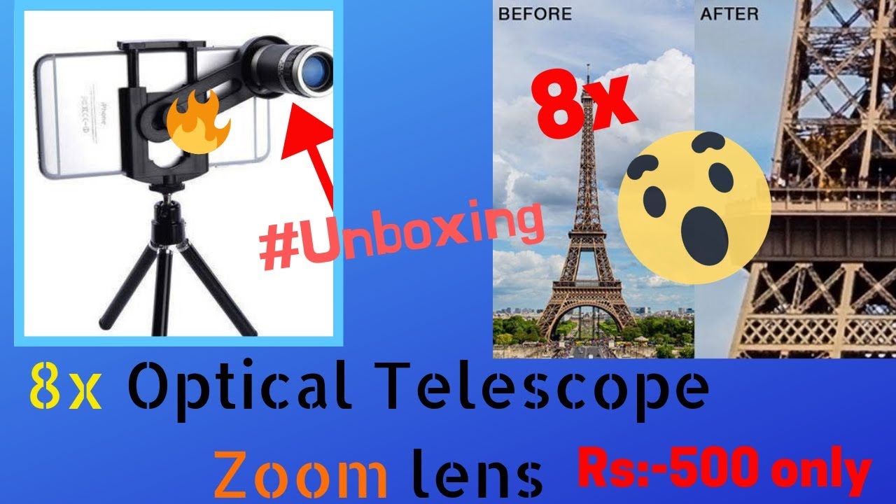 8x Optical zoom Mobile lens Unboxing 🔥🔥 - YouTube