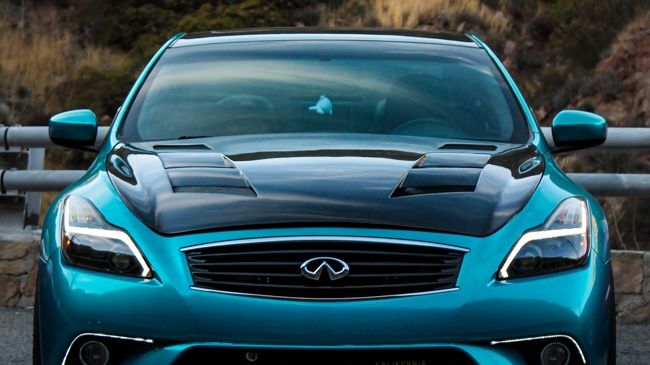 G37 CARBON fiber HOOD install and More! (Vlog5) YouTube