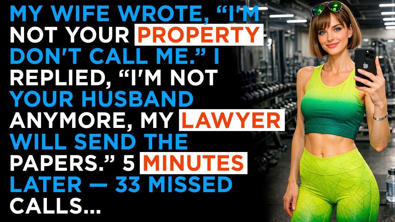 My wife wrote, “I'm not your property, don't call me.” I replied, “I'm not your husband anymore...