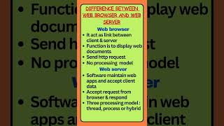 Let's understand difference web browser & web server#ict#jrf2025  #ugcnet#paper1