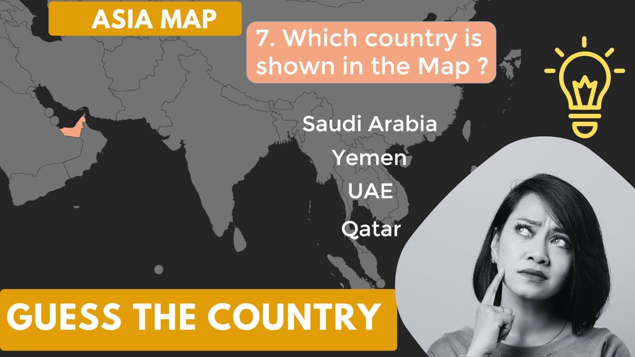 Guess The Country through Map - Asia Map Quiz - YouTube