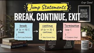 Break Continue statement | Jump Statements in C++ | break, continue & Loop Termination | Engr Saeed
