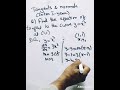 Tangents and Normals Inter 1st year Basics