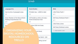 Organizing Your Digital Homeschool Resources on Trello