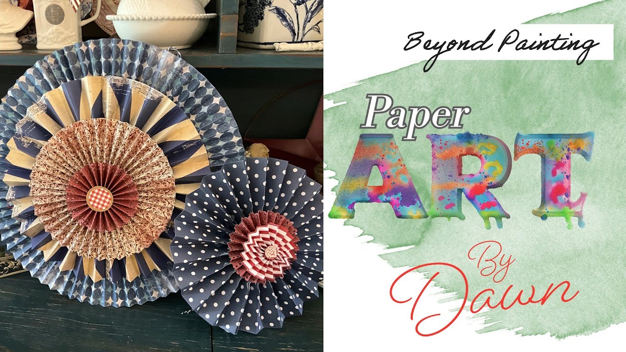 Quick 4th of July decor   paper rosettes 