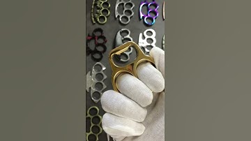 Mirror skull brass knuckle duster #knuckles