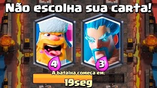 RESOLVI NÃO ESCOLHER MINHA CARTA NO DUELO DA COROA! CLASH ROYALE