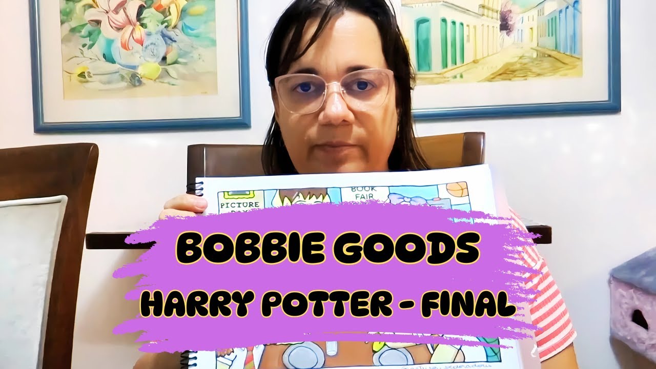 COMECEI A COLORIR UMA PÁGINA MÁGICA DO BOBBIE GOODS NO ESTILO HARRY ...