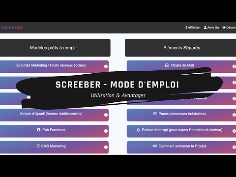 Screeber - Mode d'Emploi et Avantages