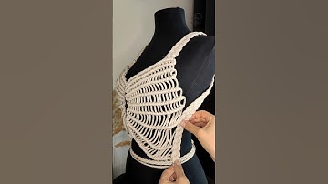Macrame top and skirt technique #short #diy #arttechniques #macrametutorial