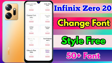 how to change font style in infinix zero 20, infinix zero 20 font style change