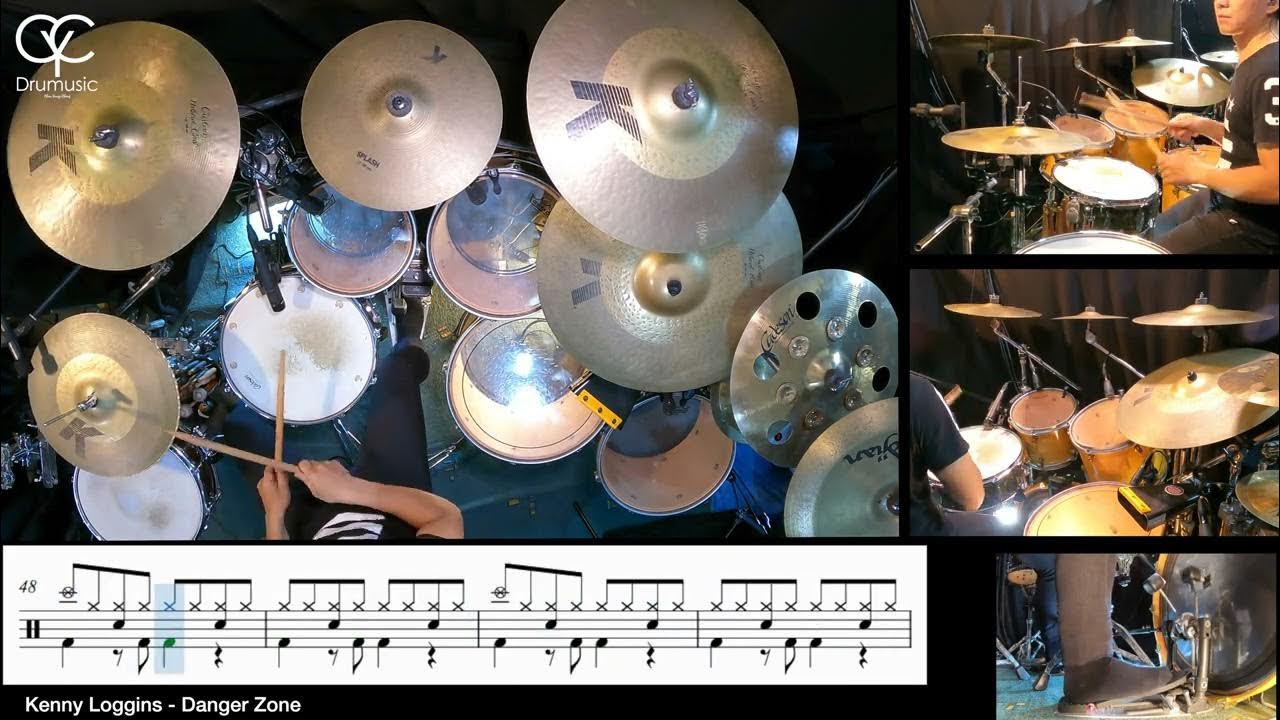 Danger Zone Kenny Loggins / Drum Cover By CYC ( cycdrumusic) score & sheet music YouTube