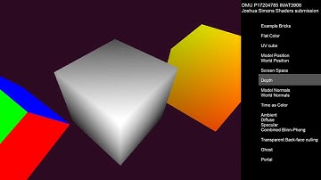 OpenGL Shaders demonstration on cubes