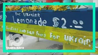 Local family sets up lemonade stand with hopes to raise money for people in Ukraine