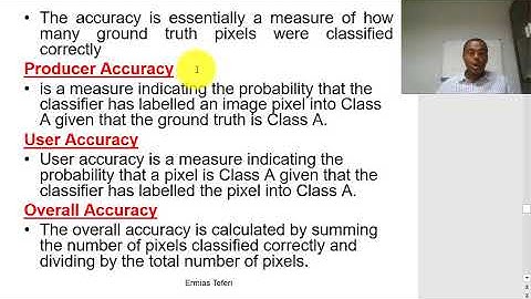 Lecture 3 Part II Classification Accuracy Assessment