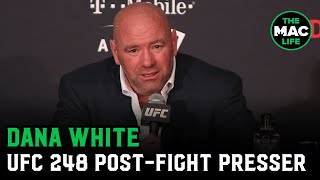 Dana White reacts  to Adesanya vs. Romero: “Listen, the fight sucked” | UFC 248 post-presser