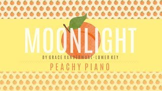 Video thumbnail of "Moonlight - Grace VanderWaal (Lower Key) | Piano Backing Track"