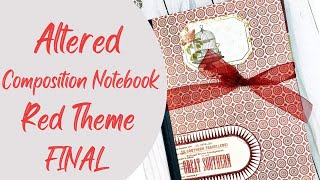 Final Altered Composition Notebook in the Red Theme