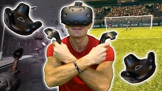 First Vive Tracker supported VR Games with Body Tracking tested! Final Goalie & Tornuffalo Gameplay
