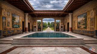 Ancient Roman Villa Ambience 🌧️ Rain & Distant Thunder Sounds