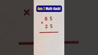 Amazing way to Multiply 85×25 🤫 #mathstricks #maths #mathematics#shorts#mathbases