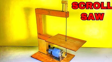 How to make SCROLL SAW machine at home?🤔