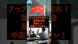 「さっさと打ち切れ!」留学給付金見直しに…中国人ブチギレ!#shorts #自民党 #国民民主党 #立憲民主党 #高市早苗