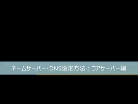 バリュードメイン ネームサーバーとDNS設定方法コアサーバー編