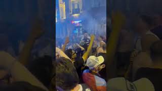 Aston Villa fans in Istanbul the night before the Europa League final