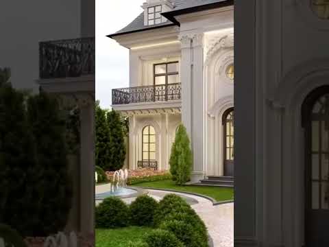 واجهات تصميم ثري دي فلل كلاسيك نيوكلاسيك مودرن حجر تصميم داخلي قصور الرياض ترند واجهة 