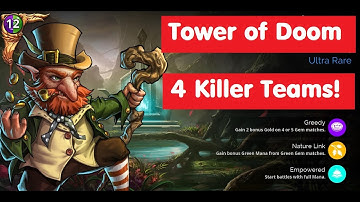 Gems of War Tower of Doom! EASY, FAST, best teams guide and strategy
