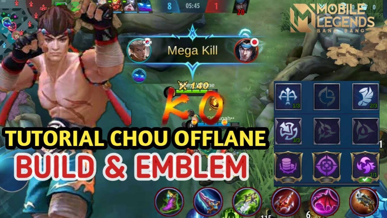 TUTORIAL CHOU OFFLANE || BUILD + EMBLEM 2020