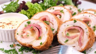 Keto Chicken Cordon Bleu Recipe with Creamy Dijon Sauce 🍗