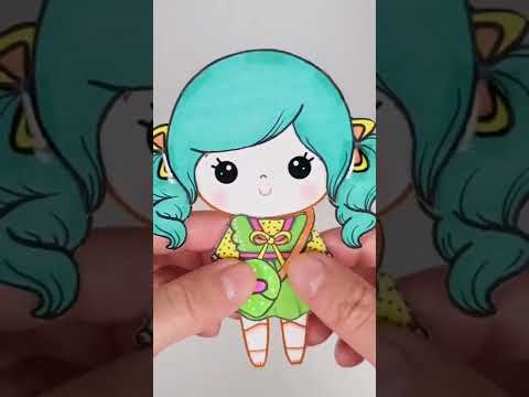 연두연두 <strong>코디</strong>! ★ 종이구관 <strong>ASMR</strong>   #paperdolls #shorts