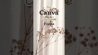 Best Canva Fonts for Cursive Font