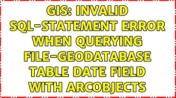 GIS: Invalid SQL-Statement error when querying file-geodatabase table date field with arcobjects