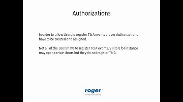 Roger Access Control #02 VISO T&A Registration