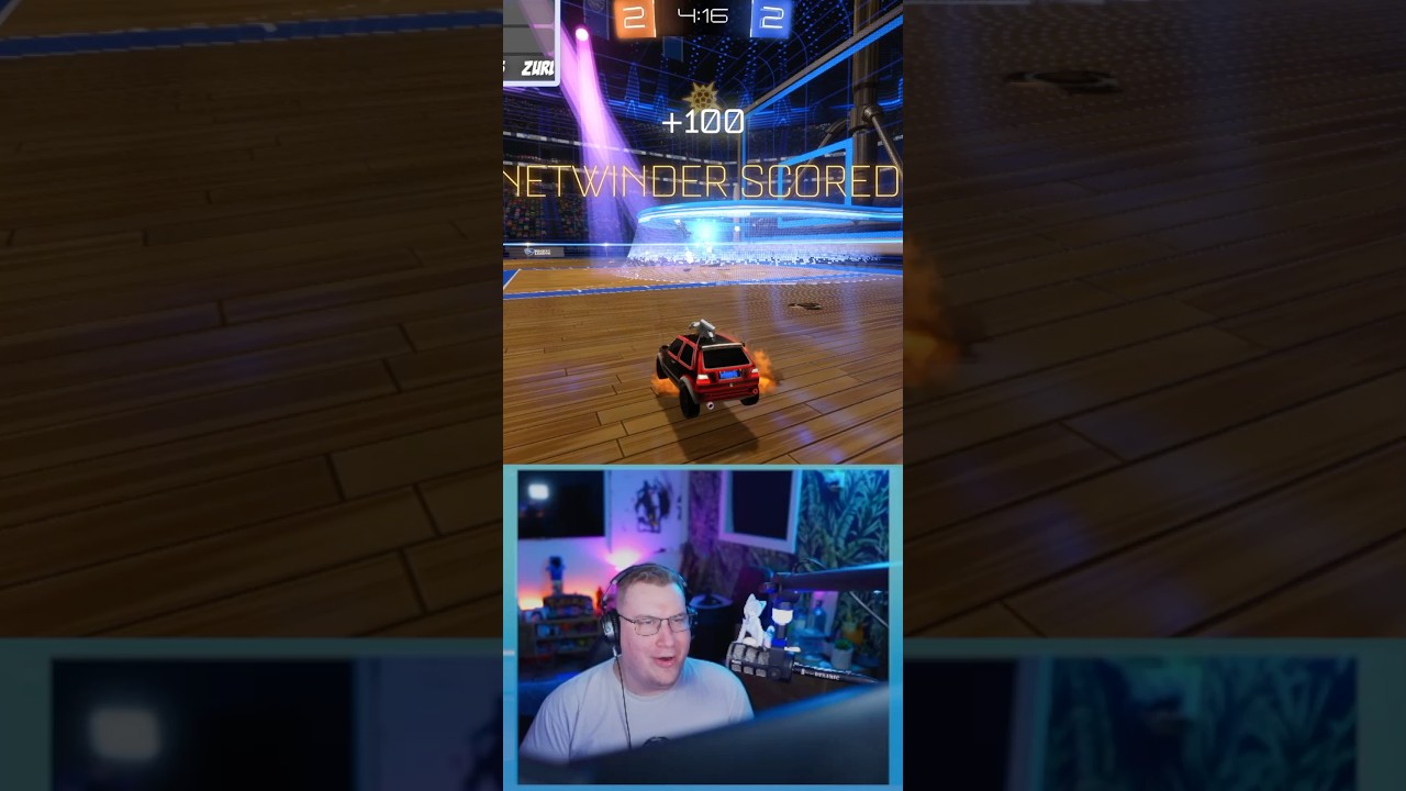 A fluke really does make them mad 😂😂 rocket league highlight