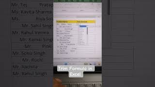Trim Formulas in Excel #exceltipsandtricks #trimfunction#computerlife #excelformula